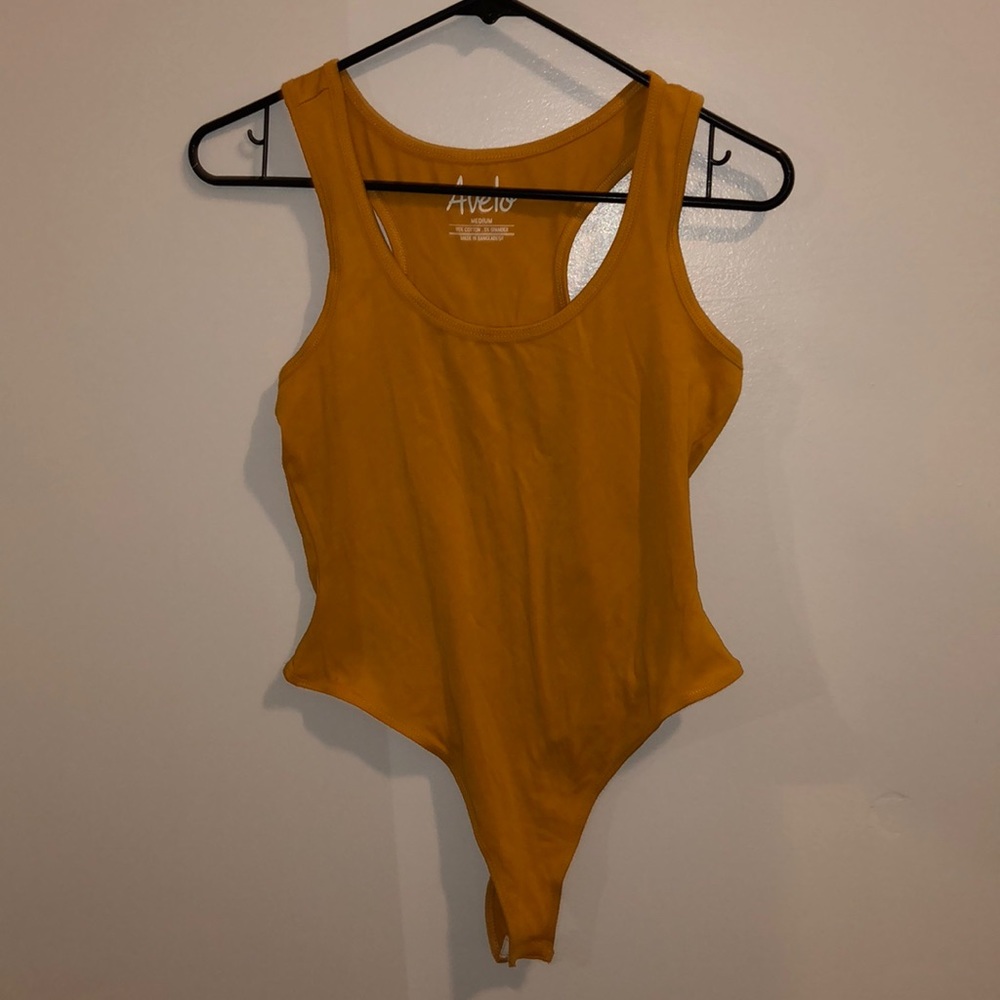 A yellow bodysuit